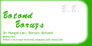 botond boruzs business card
